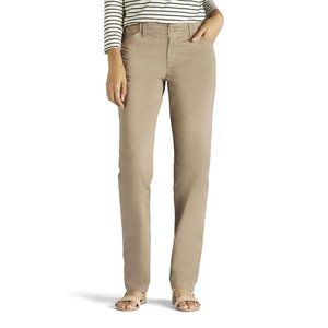 Lee Slim Straight-Leg Tailored Chino Pants - Light Fawn - 14